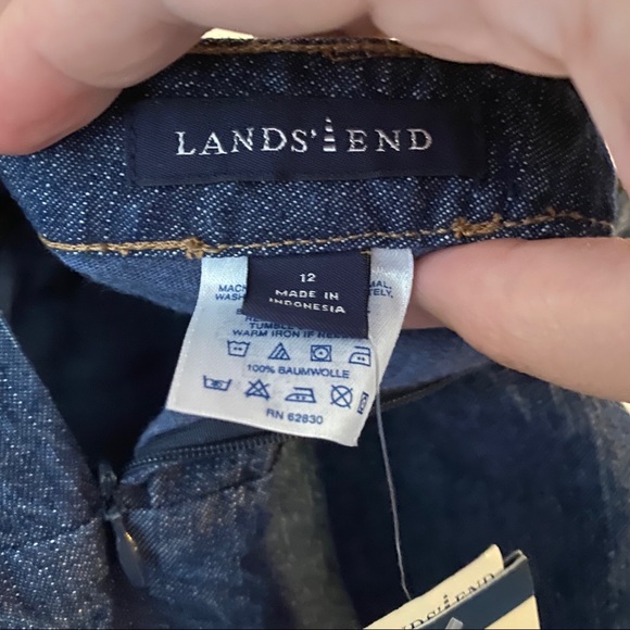 LAND’S END Girls Jeans Skort - Size 12 NWT - Picture 7 of 9